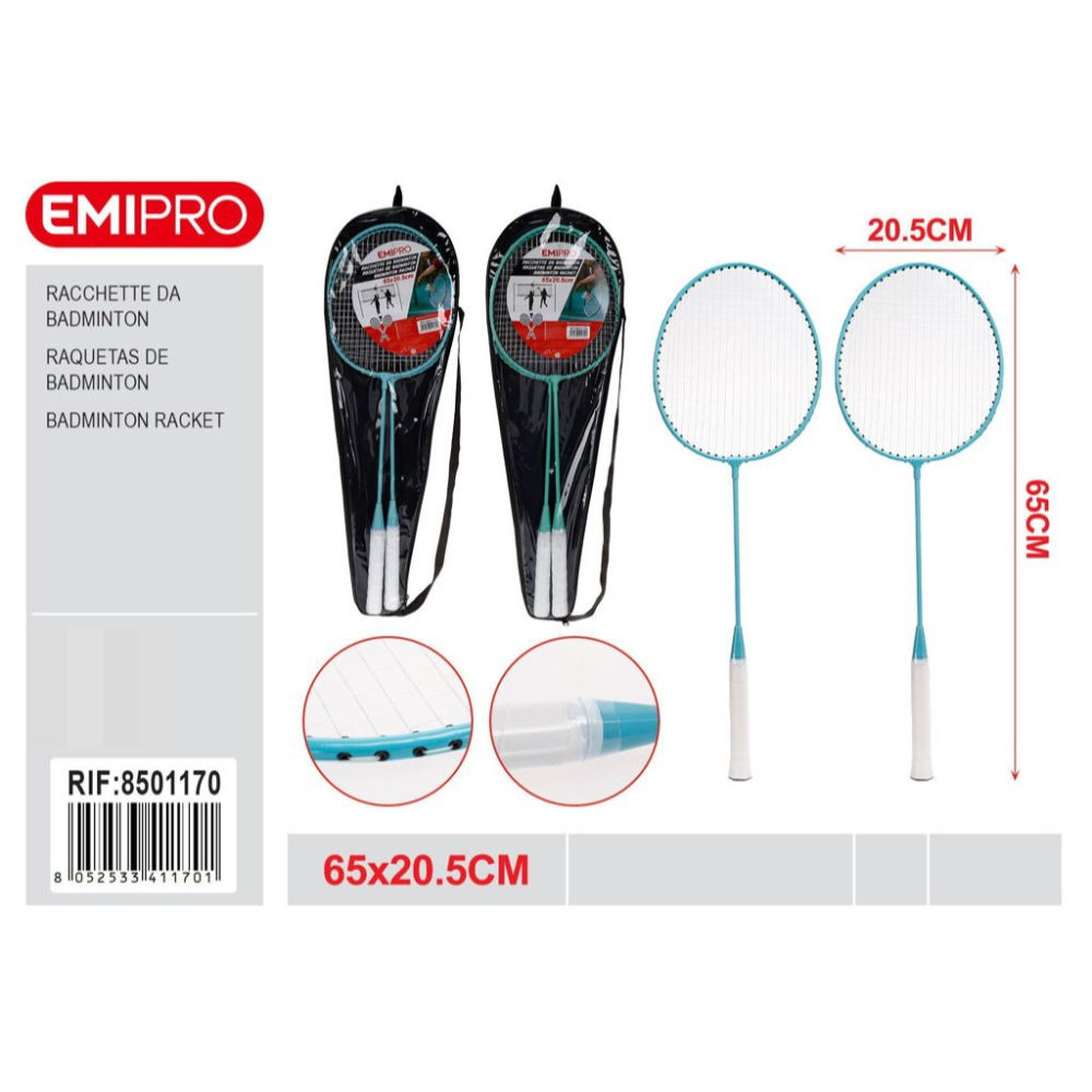 EMI Racchette da Badminton - 20,5x65cmEmi