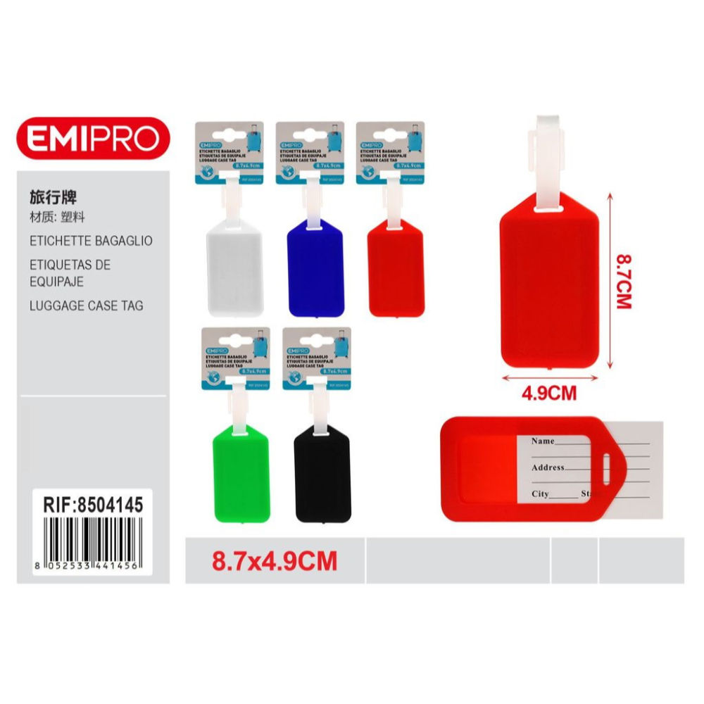 EMI ETICHETTE BAGAGLIO 8.7*4.9CMEmi