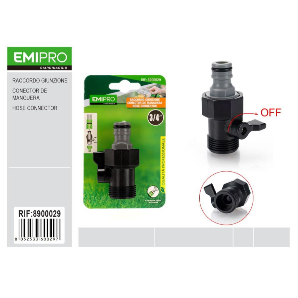 EMI Raccordo di Giunzione 3/4" con ValvolaEmi