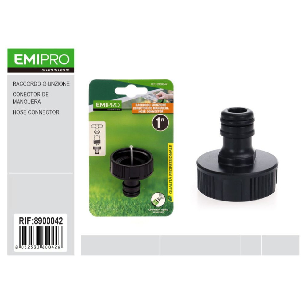 EMI Connettore Rubinetto da Giardino 1"Emi