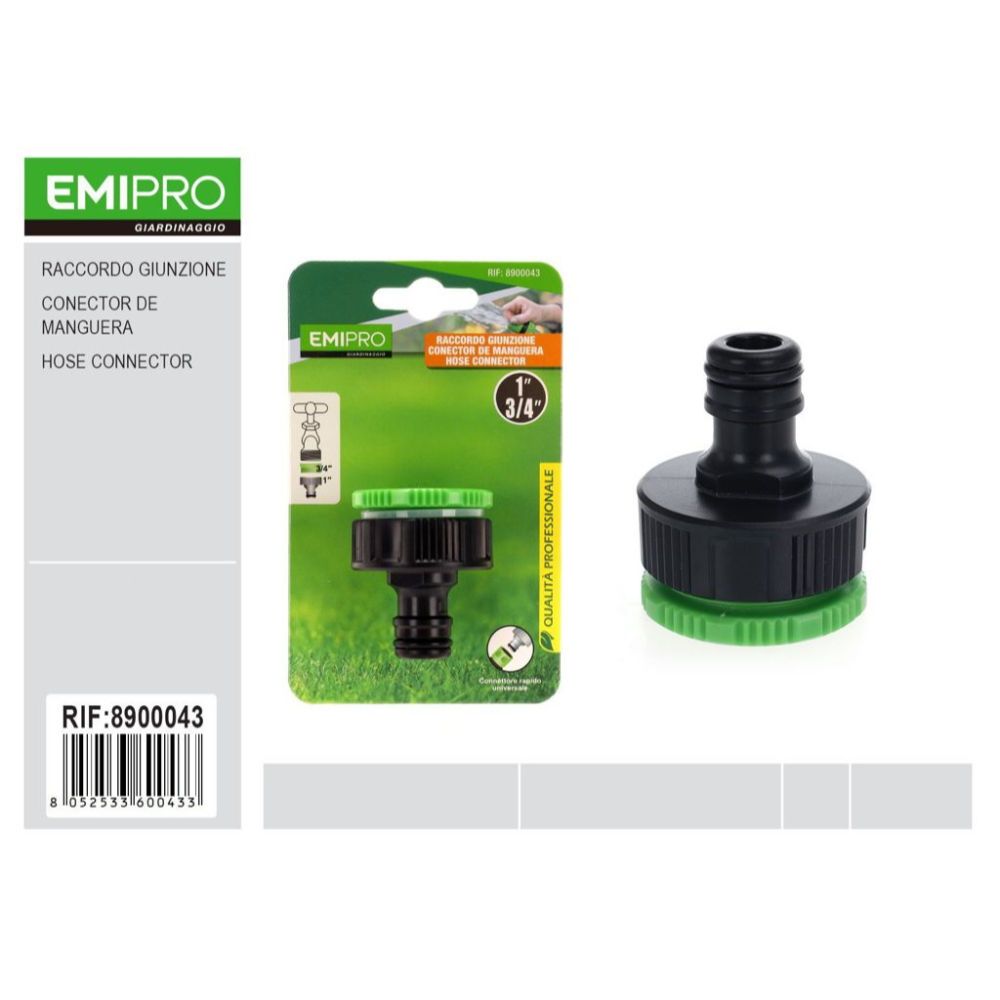 EMI Connettore Rubinetto da Giardino 1"-3/4"Emi