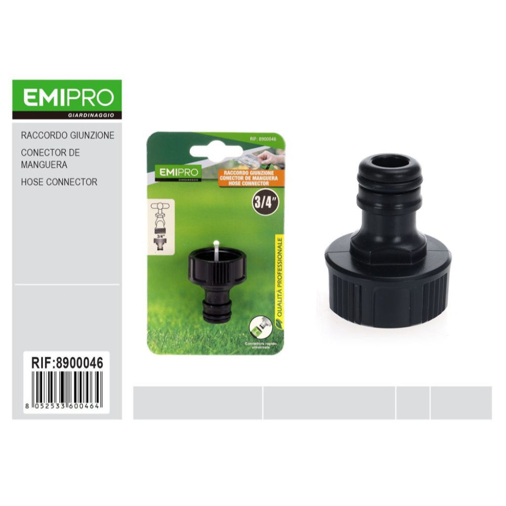 EMI Connettore Rubinetto da Giardino 3/4"Emi