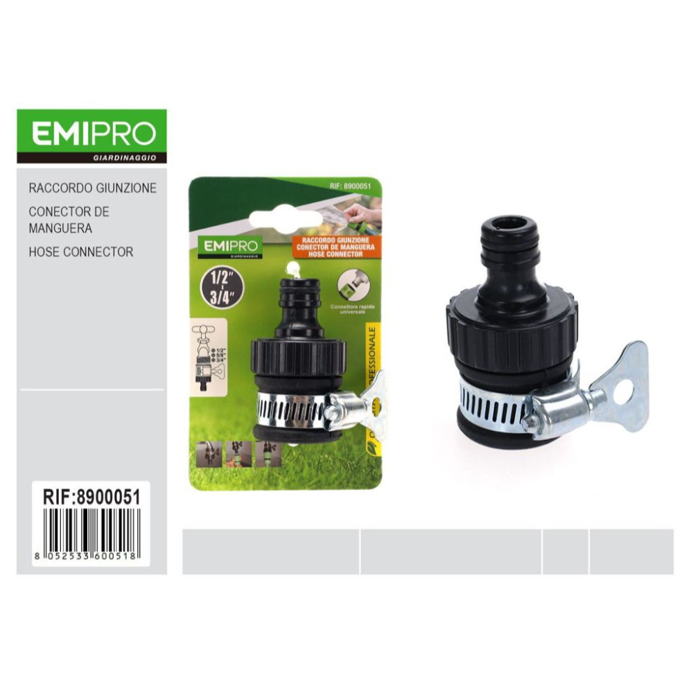 EMI Connettore Rubinetto con Fascetta 1/2"-3/4"Emi
