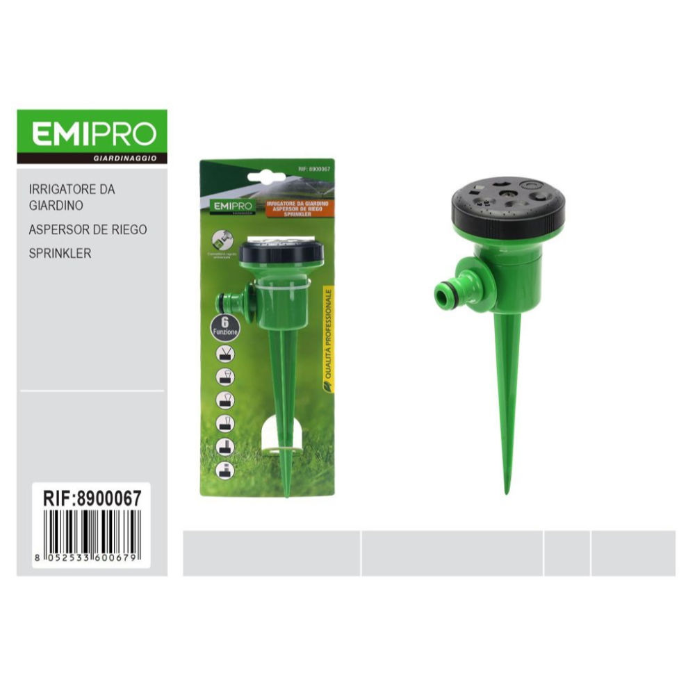 EMI Irrigatore da Giardino 6 Funzioni - 8900067Emi