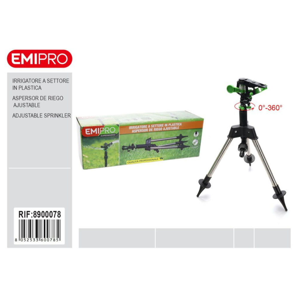 EMI Irrigatore a Settore tre Piedi 360°Emi