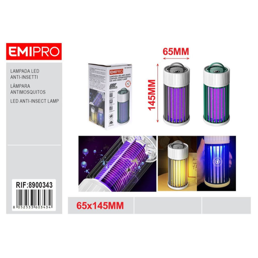 LAMPADA ANTIZANZARE PORTATILE - 6.5x14.5CMEmi