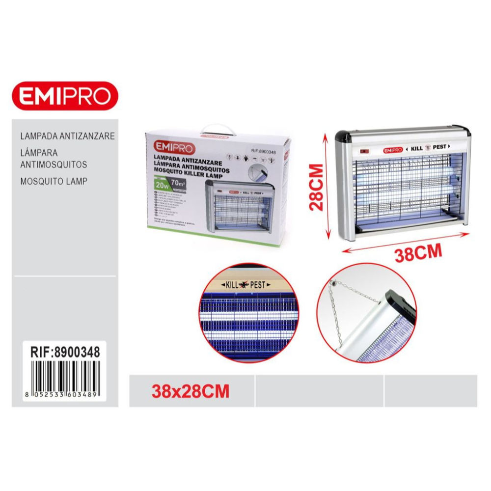 LAMPADA ANTIZANZARE 20W - 70m²Emi