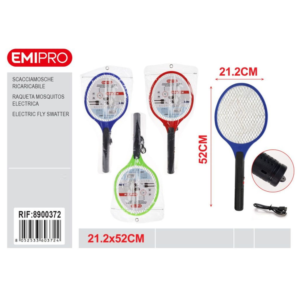 EMI Racchetta Zanzare Elettrica - 21x52cmEmi