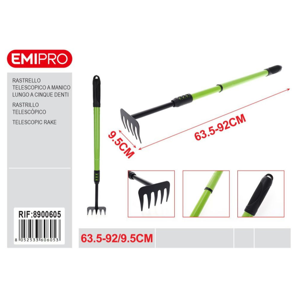 EMI Rastrello Telescopico da Giardino - 63,5/92cmEmi