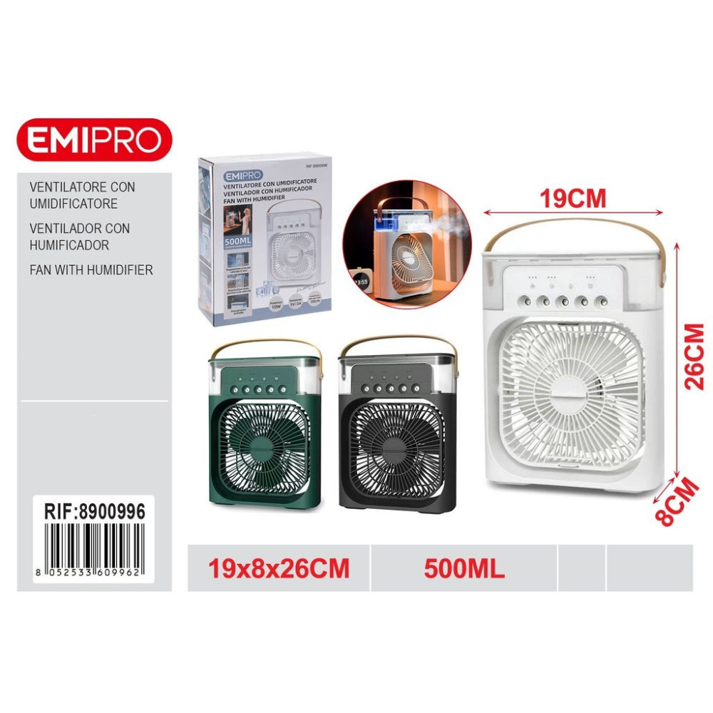EMI Ventilatore con Umidificatore - 500mlEmi