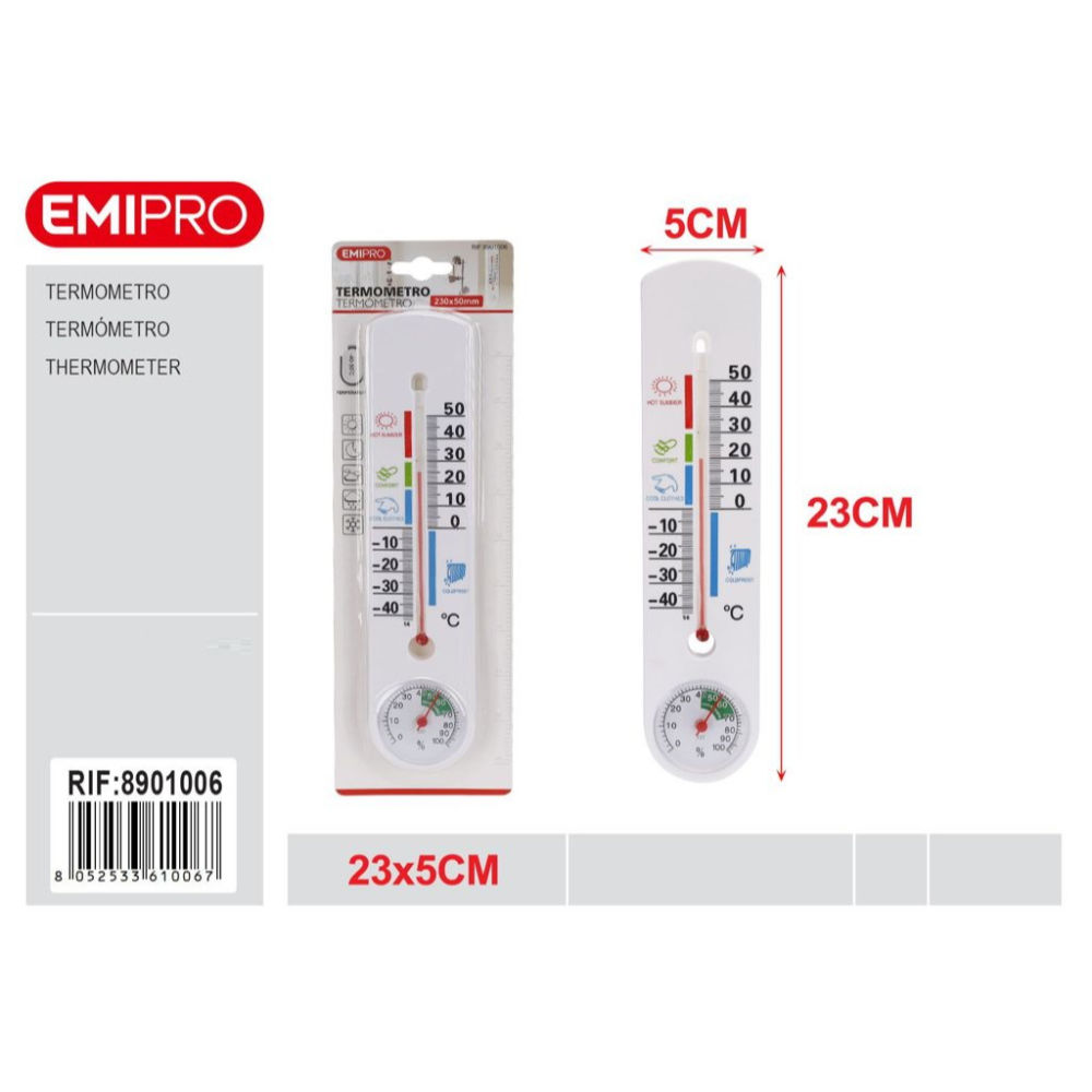 EMI Termometro con Barometro - 23x5cmEmi