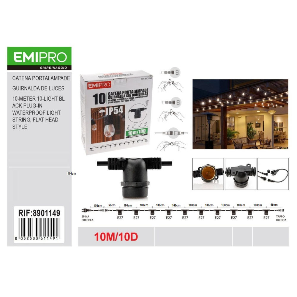 EMI Catena Portalampadine - 10M/10DEmi