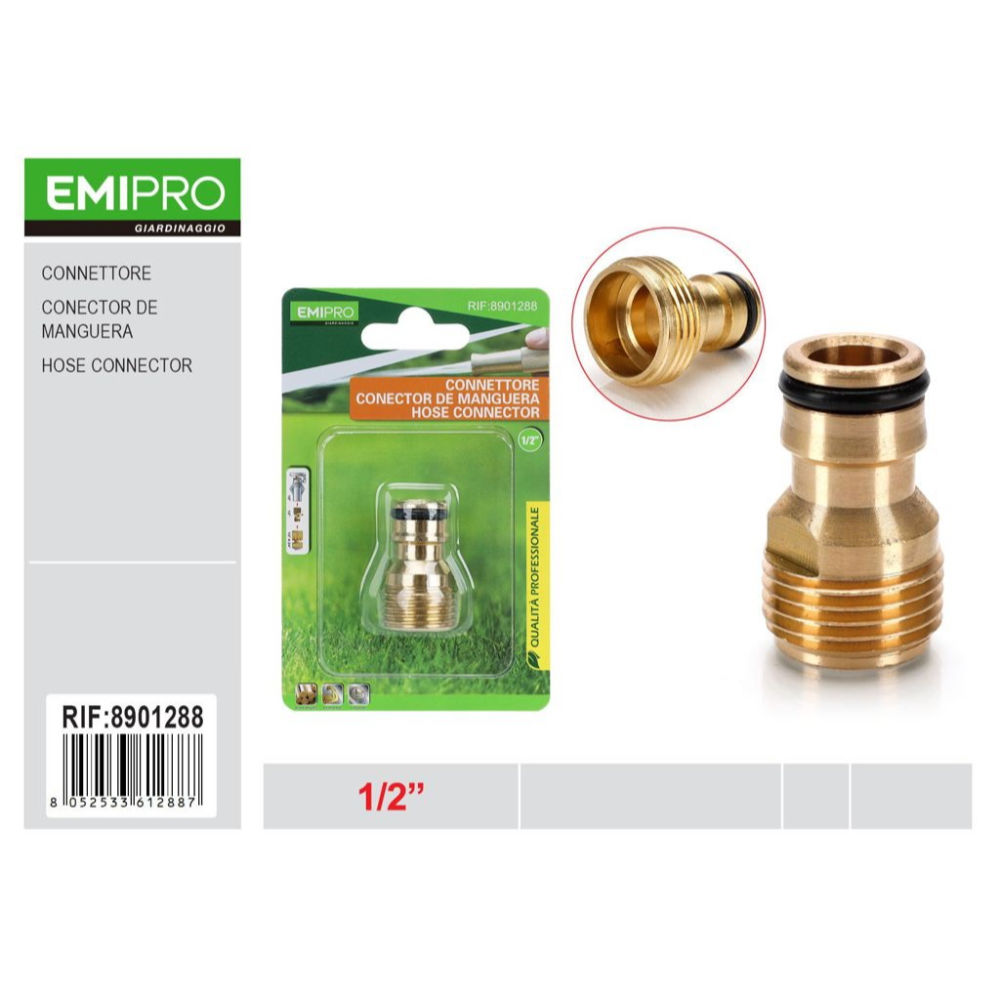 EMI Connettore Rapido in Ottone Maschio 1/2"Emi