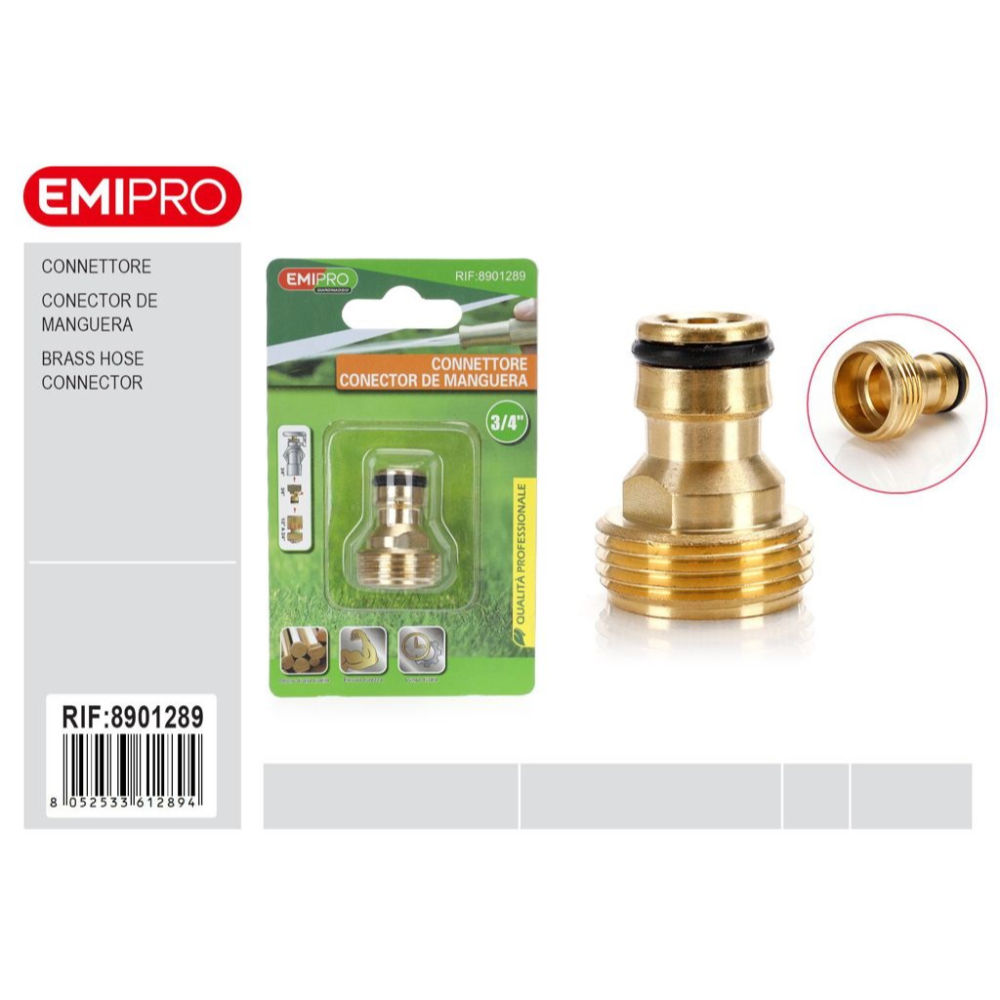 EMI Connettore Rapido in Ottone Maschio 3/4"Emi