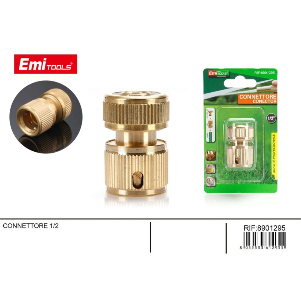 EMI Connettore Rapido in Ottone 1/2"Emi