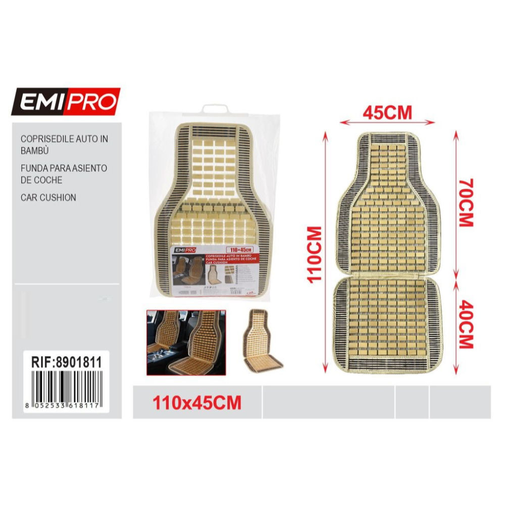 EMI COPRISEDILE AUTO IN BAMBÙ - 110x45CMEmi