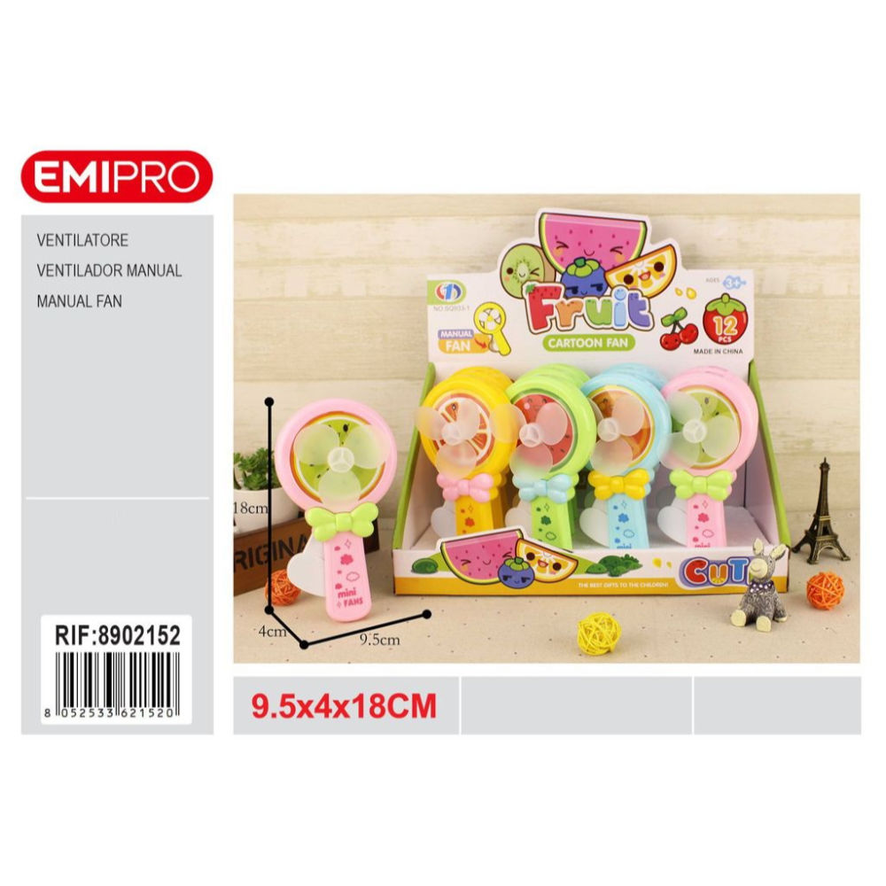 VENTILATORE PORTATILE MANUALE - JUICY FRUITEmi