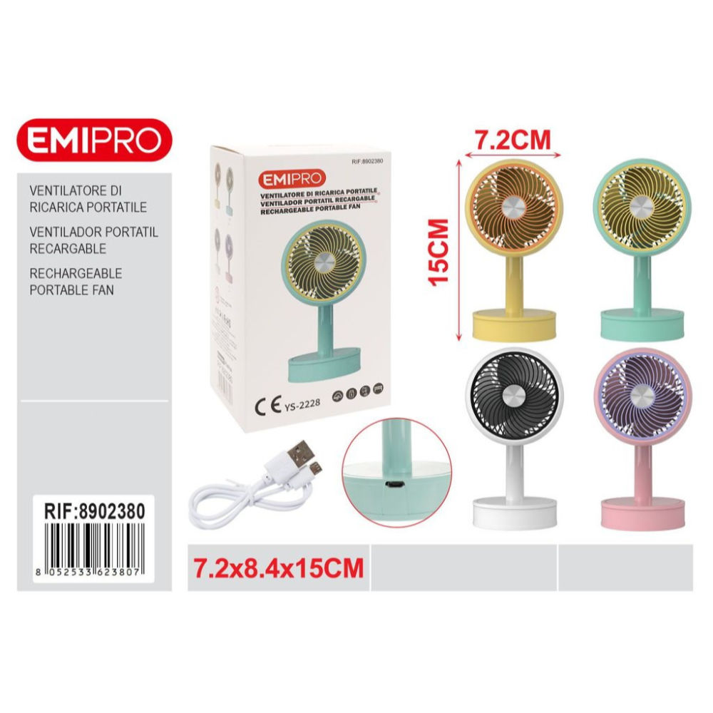MINI VENTILATORE DA SCRIVANIA - BICOLOREmi
