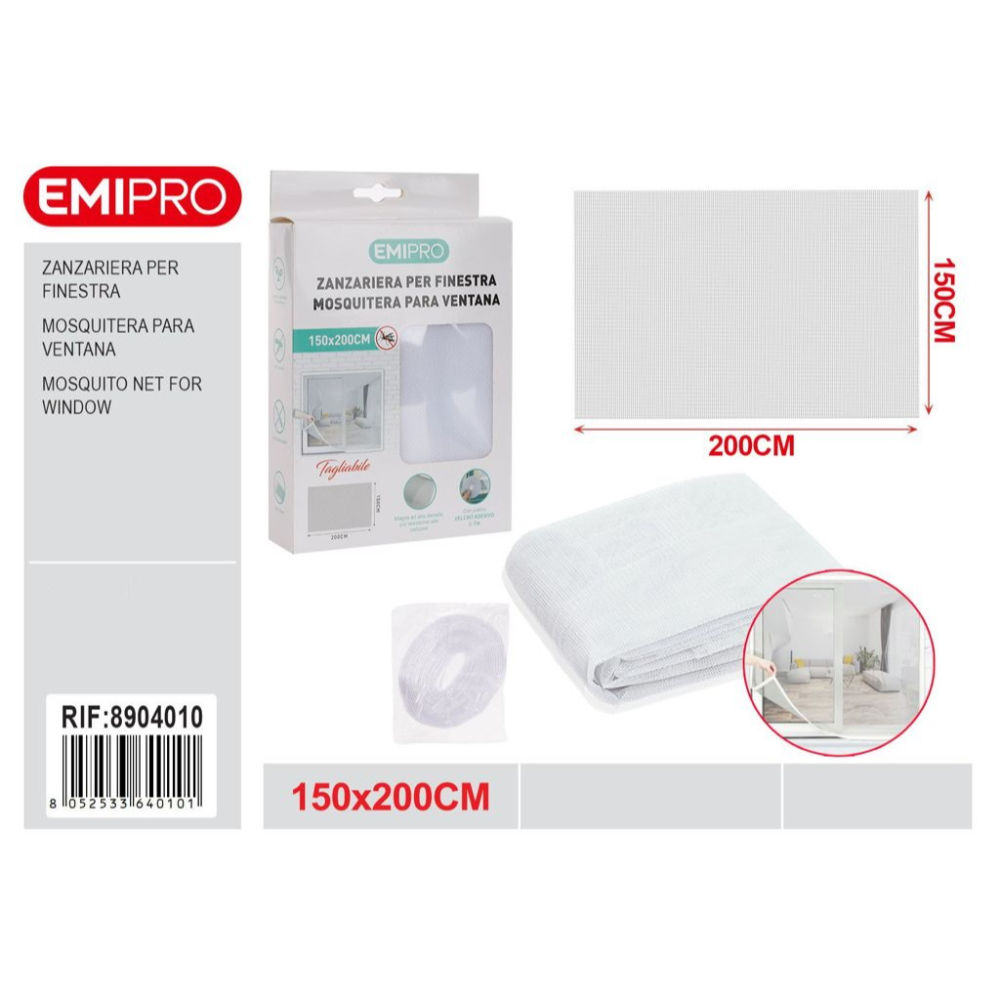ZANZARIERA PER FINESTRA - BIANCO 150x200CMEmi