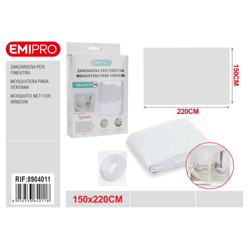 ZANZARIERA PER FINESTRA - BIANCO 150x220CMEmi