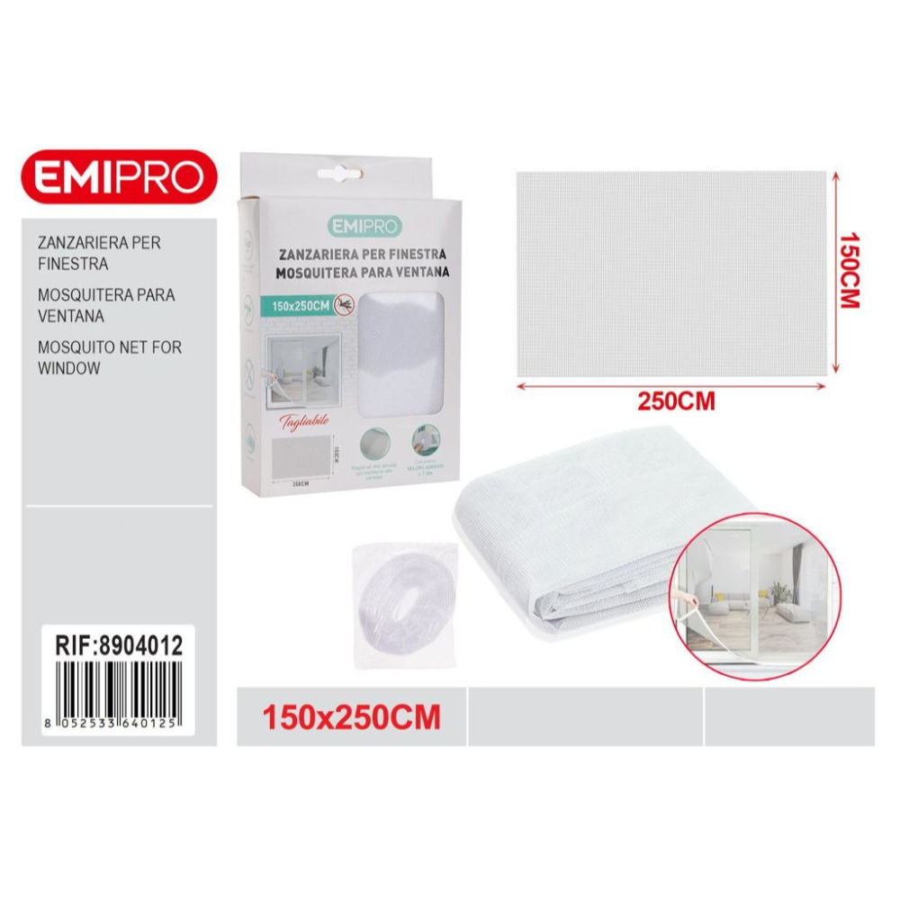 ZANZARIERA PER FINESTRA - BIANCO 150x250CMEmi