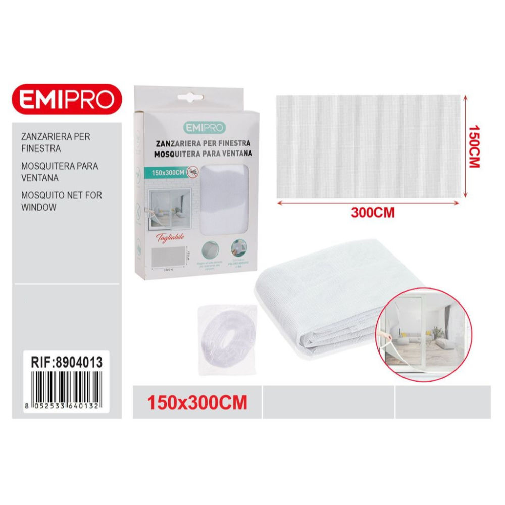 ZANZARIERA PER FINESTRA - BIANCO 150x300CMEmi