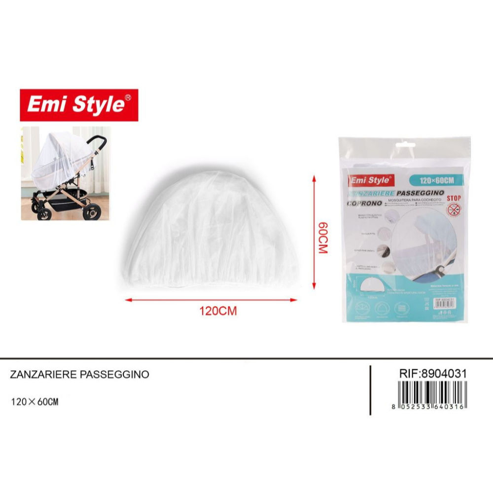 ZANZARIERA PER PASSEGGINO - 120x60CMEmi