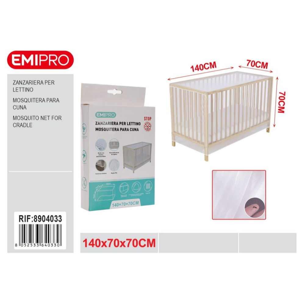 ZANZARIERA PER LETTINO - 140x70x70CMEmi