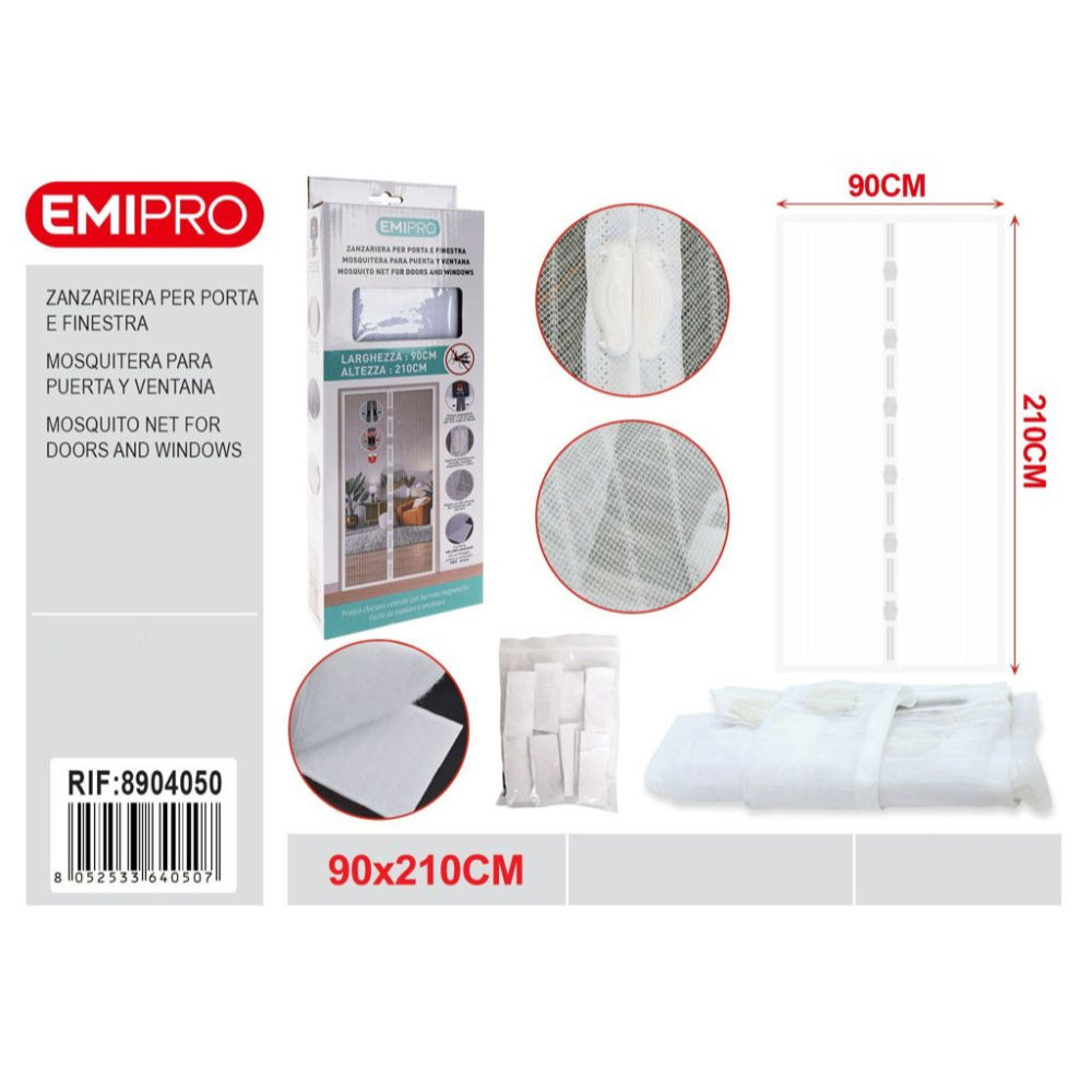 ZANZARIERA PORTAFINESTRA - BIANCO 90x210CMEmi