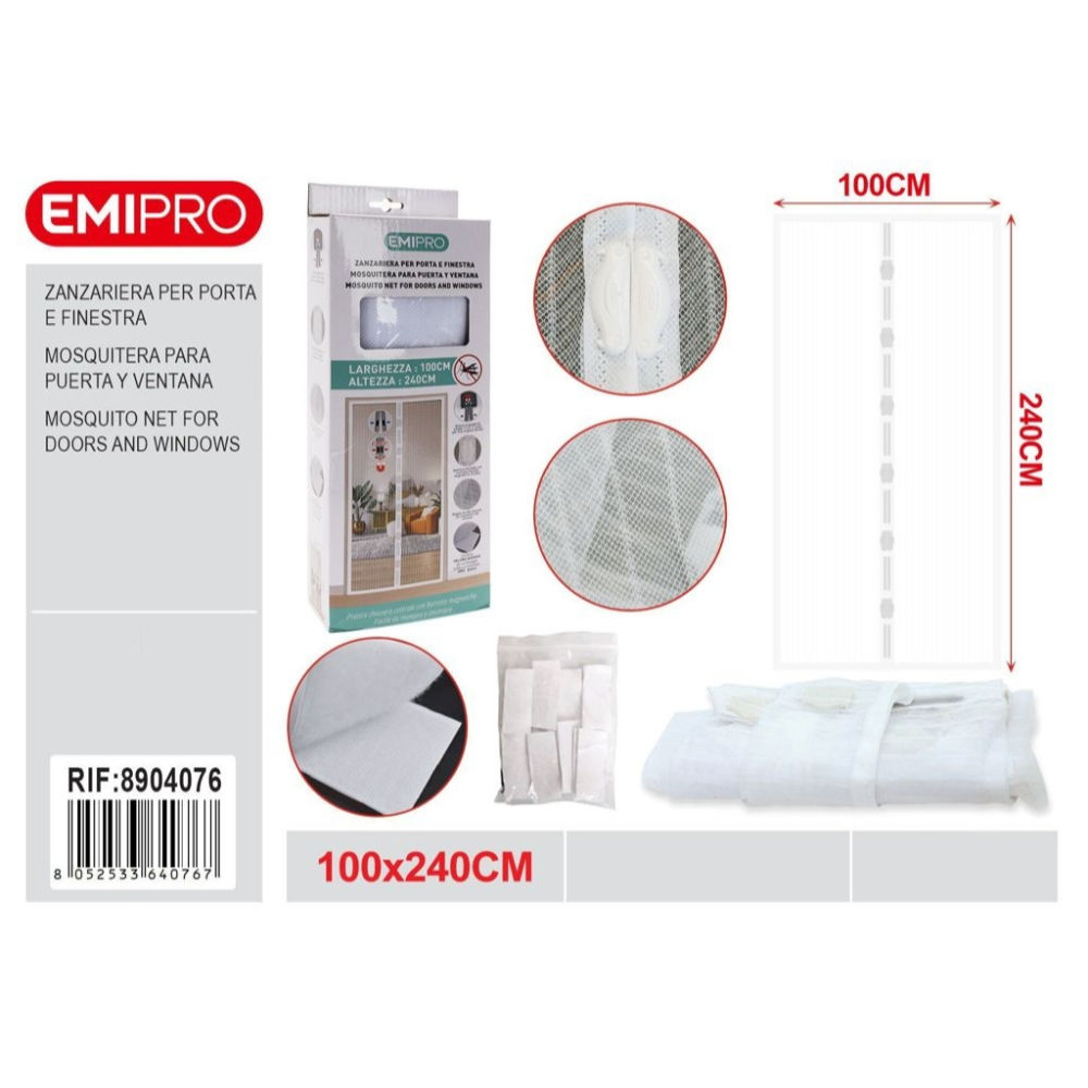 ZANZARIERA PORTAFINESTRA - BIANCO 100x240CMEmi