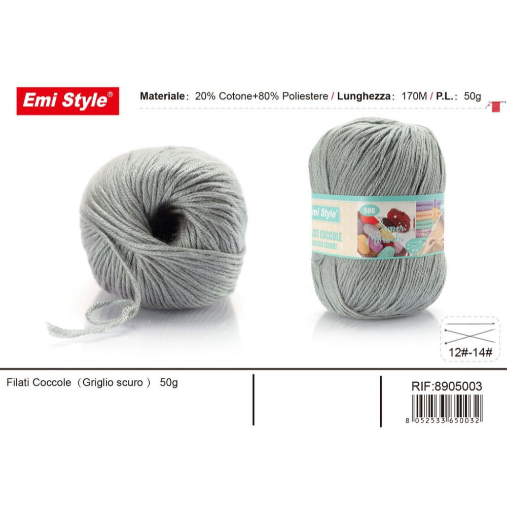 Emi Filato Sofia 50g/170m - Grigio ScuroEmi
