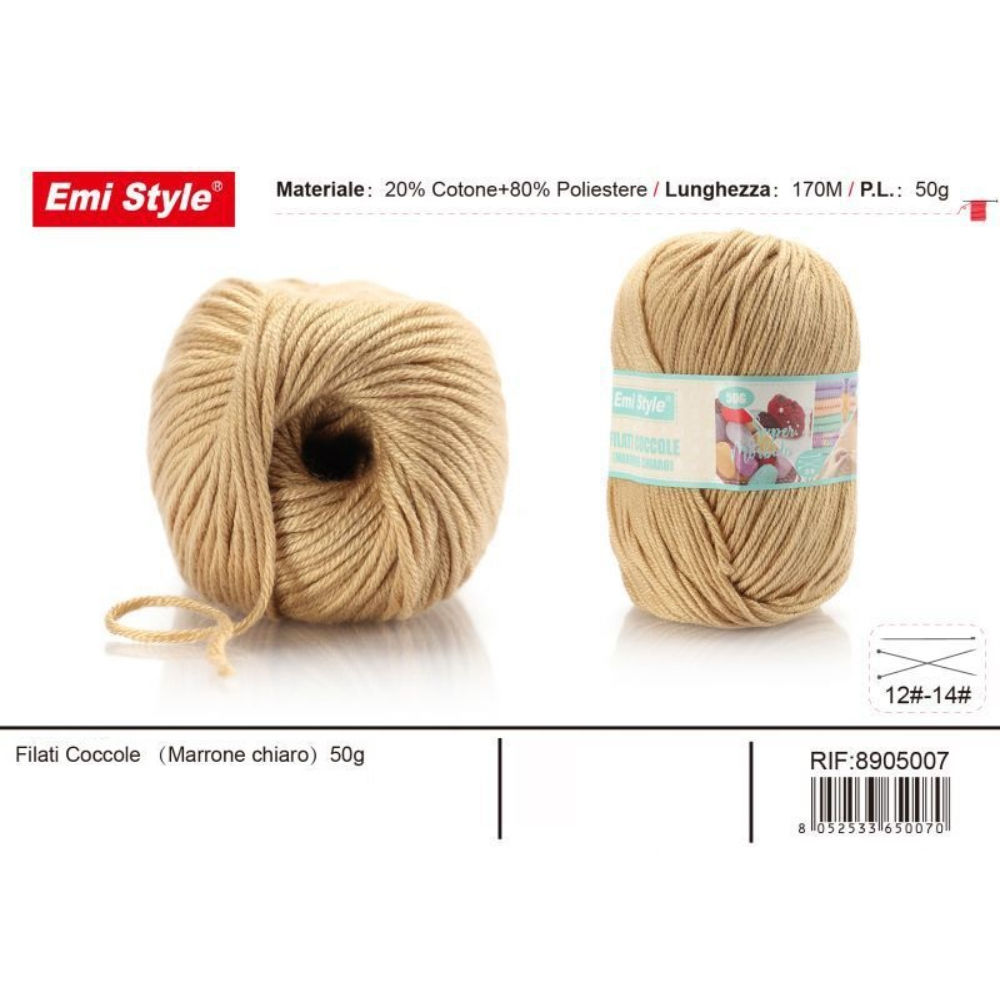 Emi Filato Sofia 50g/170m - Marrone ChiaroEmi