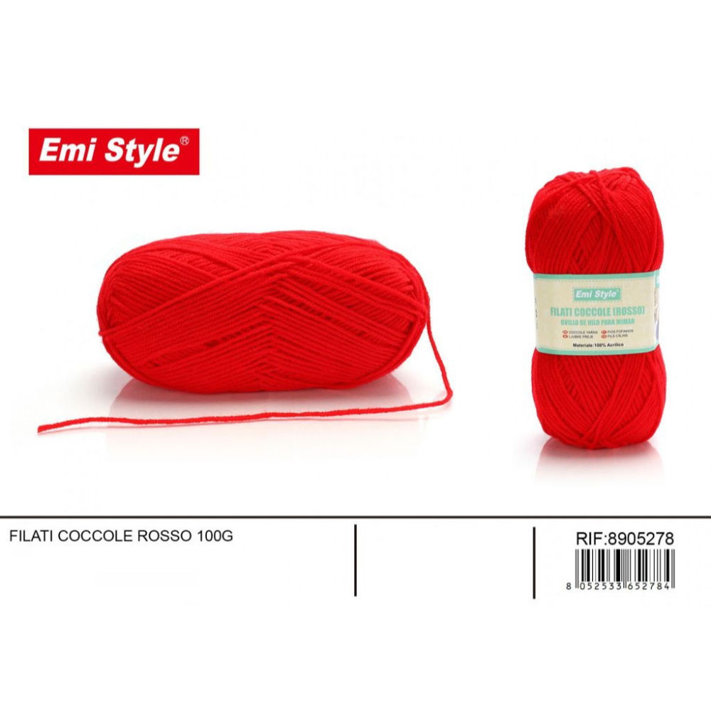 Emi Filato Coccole 100g/240m - RossoEmi