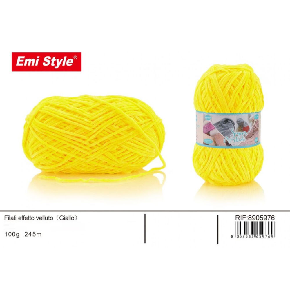 Emi Filato effetto Velluto 100g/245m - GialloEmi