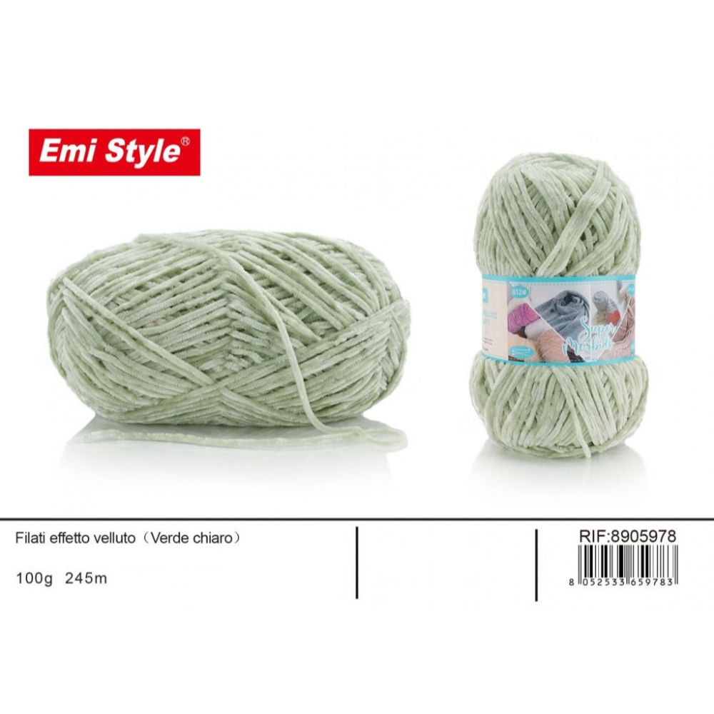 Emi Filato effetto Velluto 100g/245m - Verde ChiaroEmi