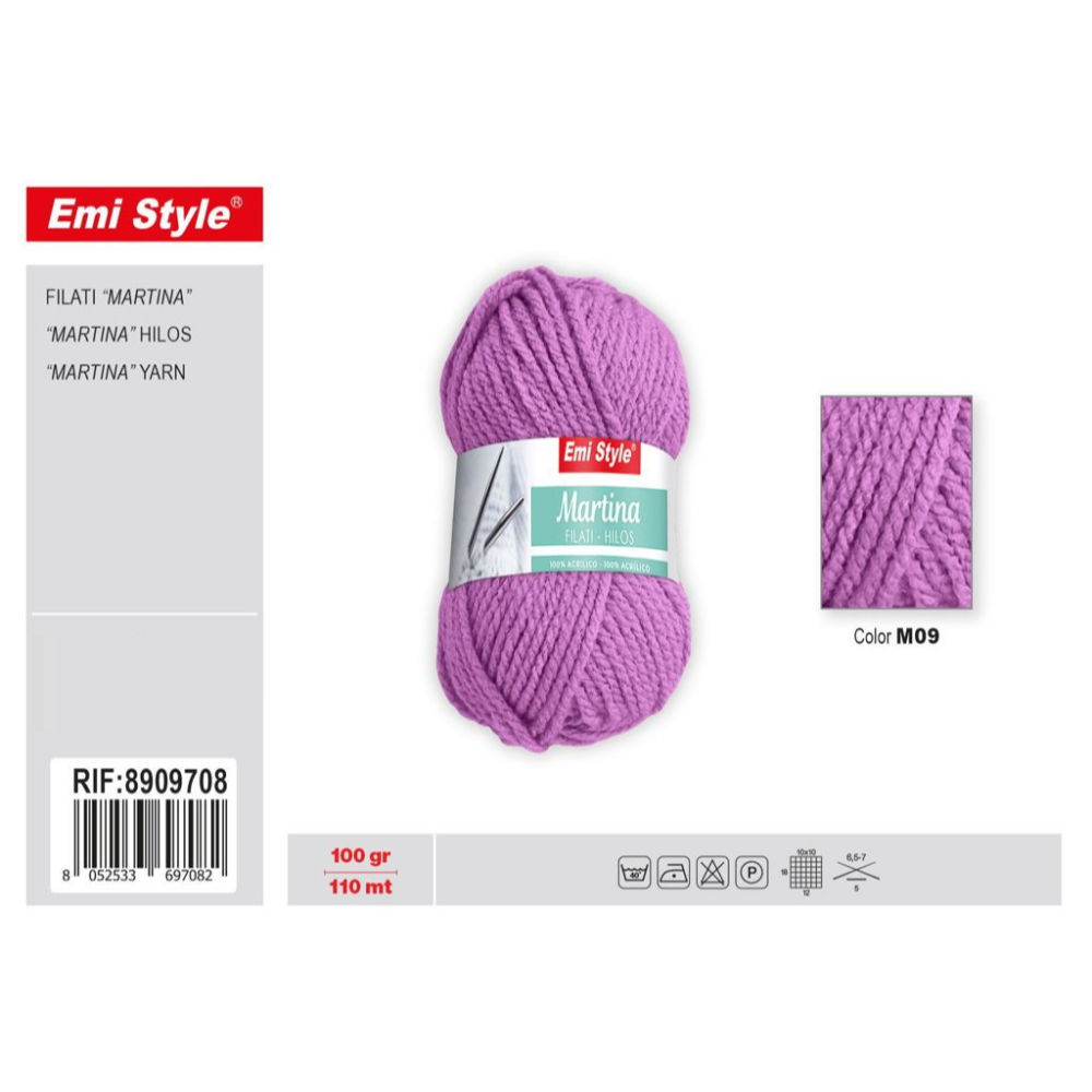 Emi Filato Martina 100g/110m - Viola Chiaro M09Emi