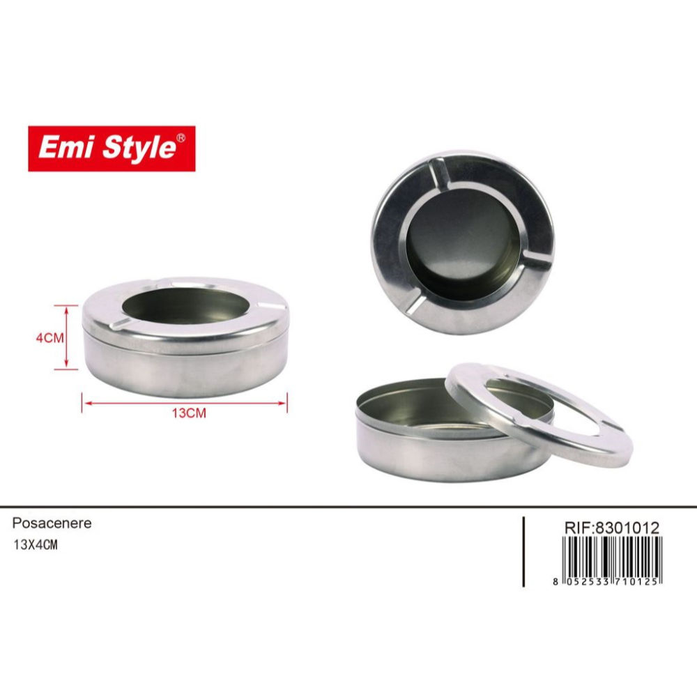 EMI POSACENERE ACCIAIO INOX - 13x4CMEmi