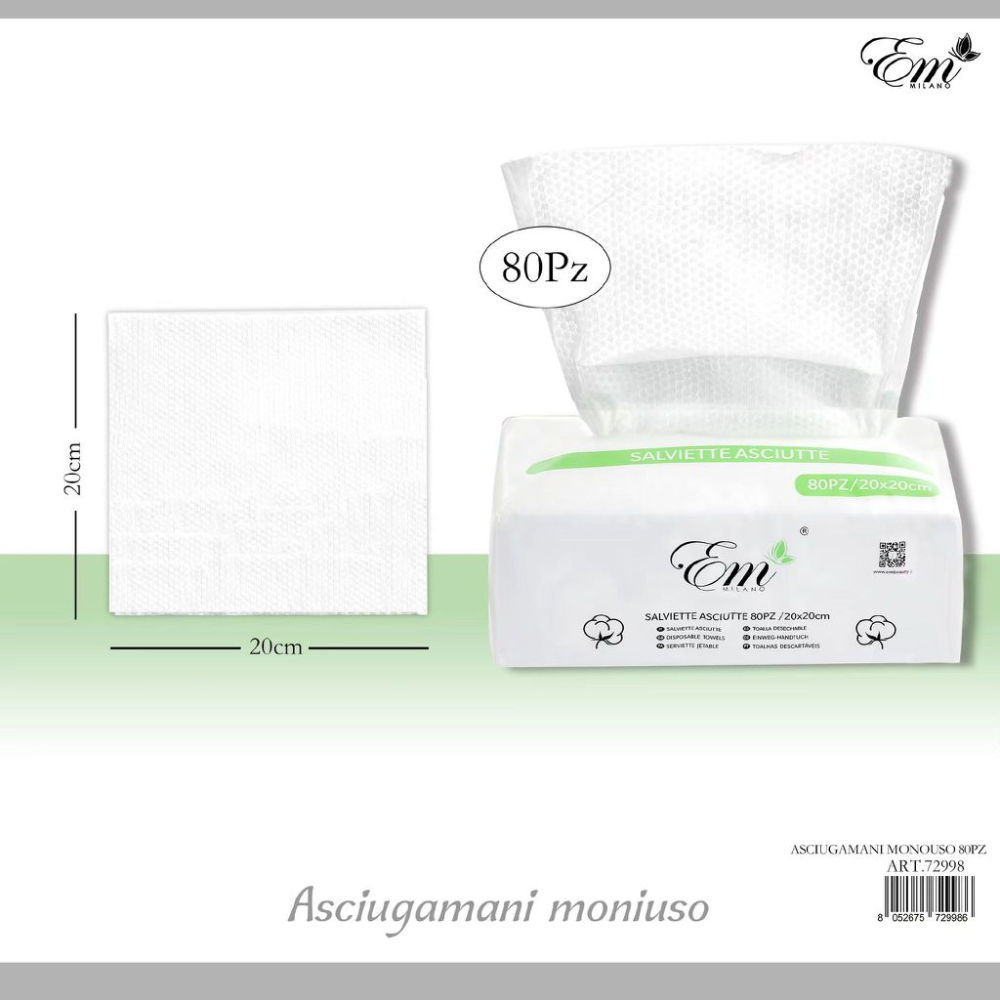 SALVIETTE ASCIUTTE MONOUSO 80PZEm