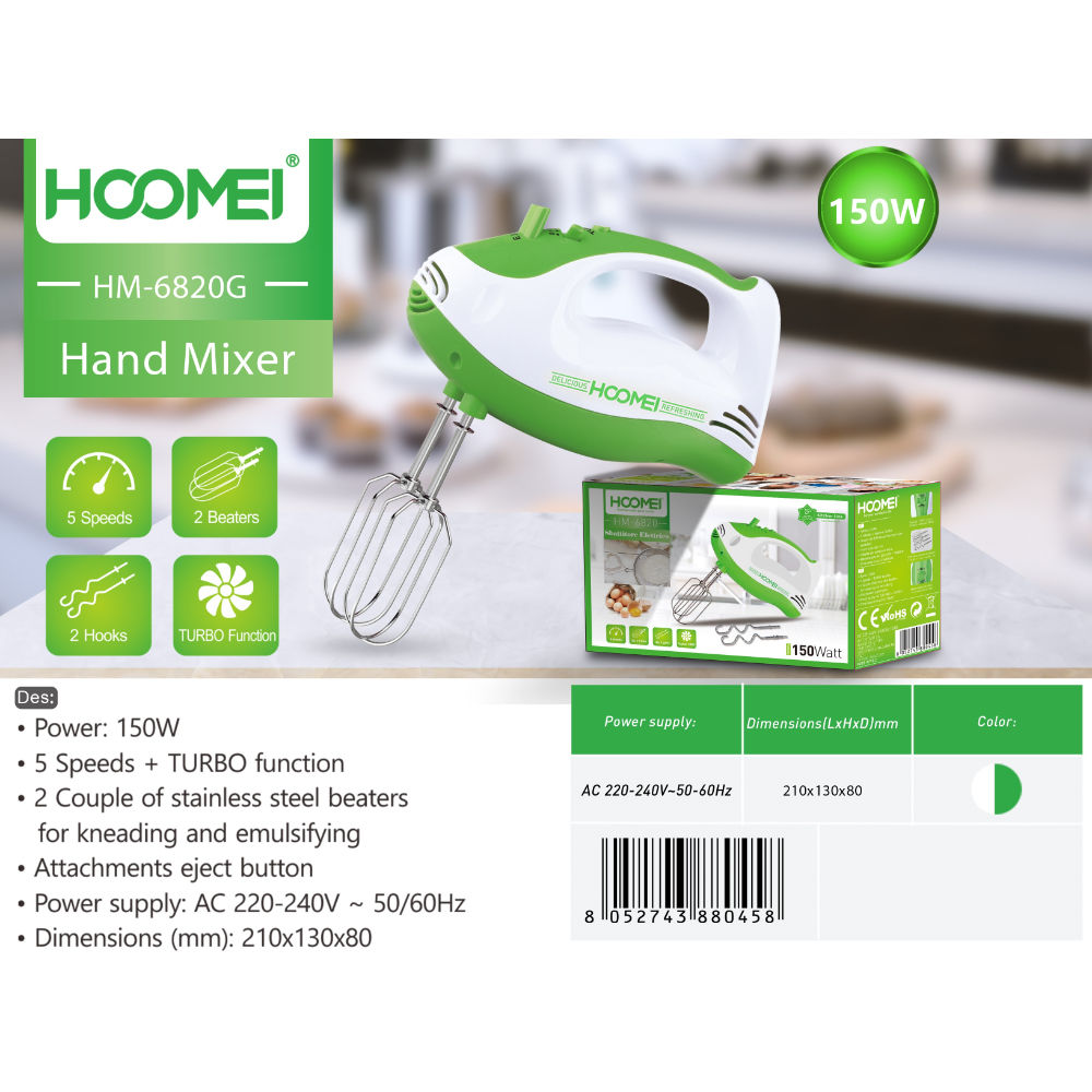 MIXER C/FRUSTE 200W HM-6820GHoomei