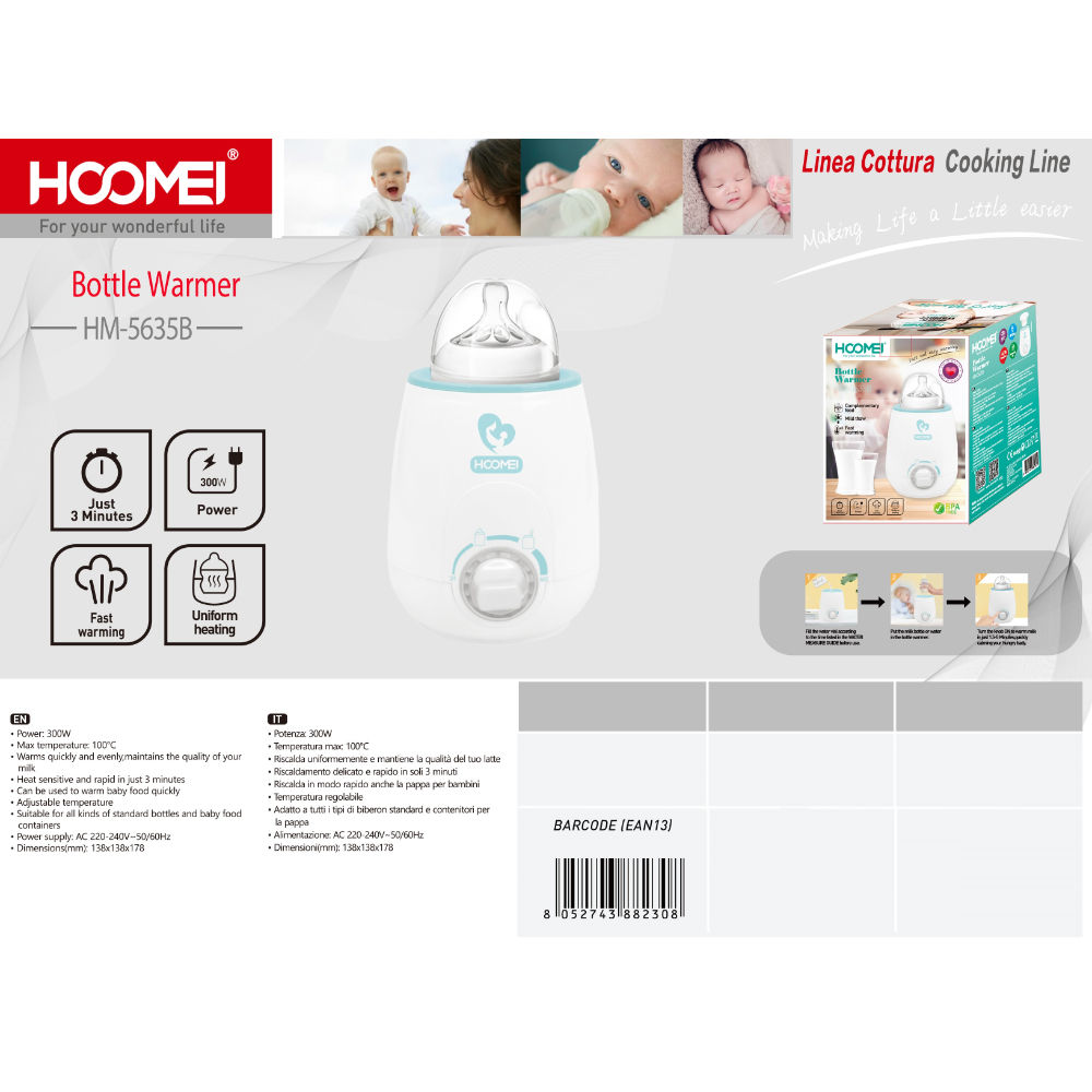 SCALDABIBERON ELETTRICO 300W HM-5635Hoomei