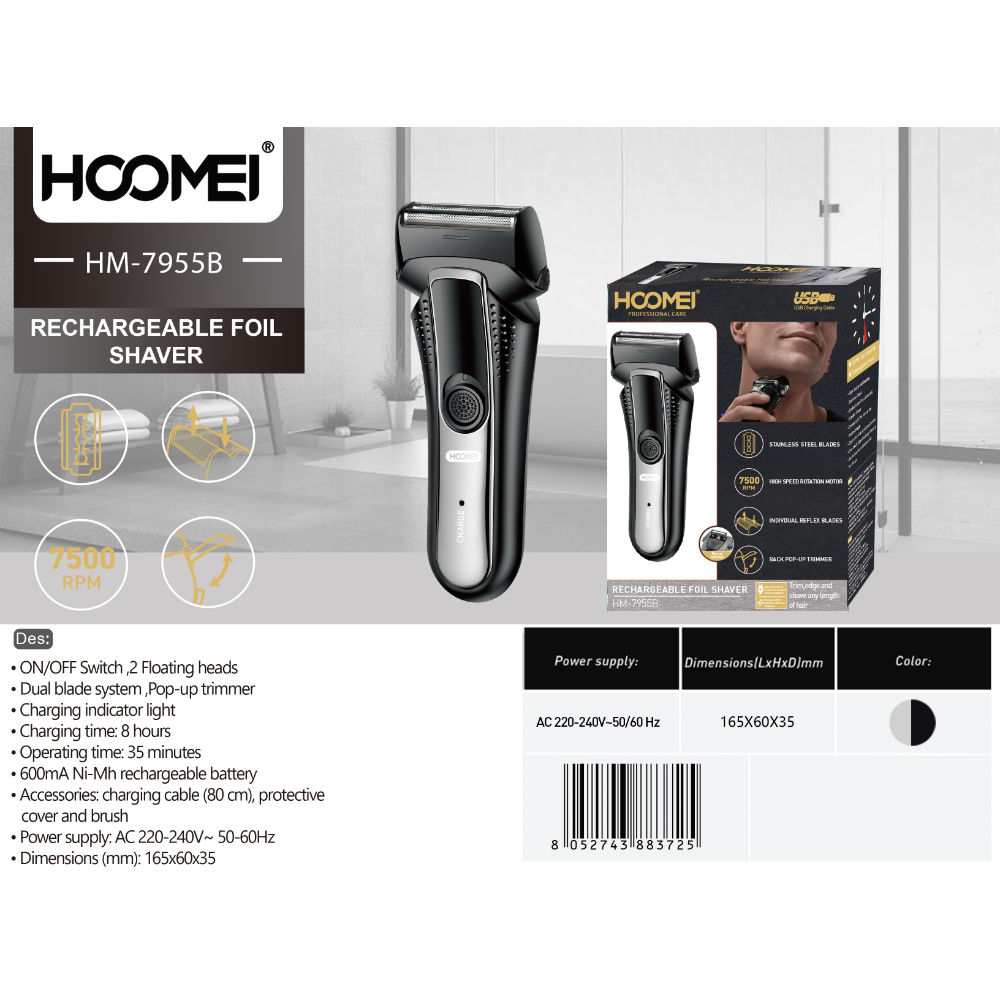RASOIO RICARICABILE HM-7955BHoomei