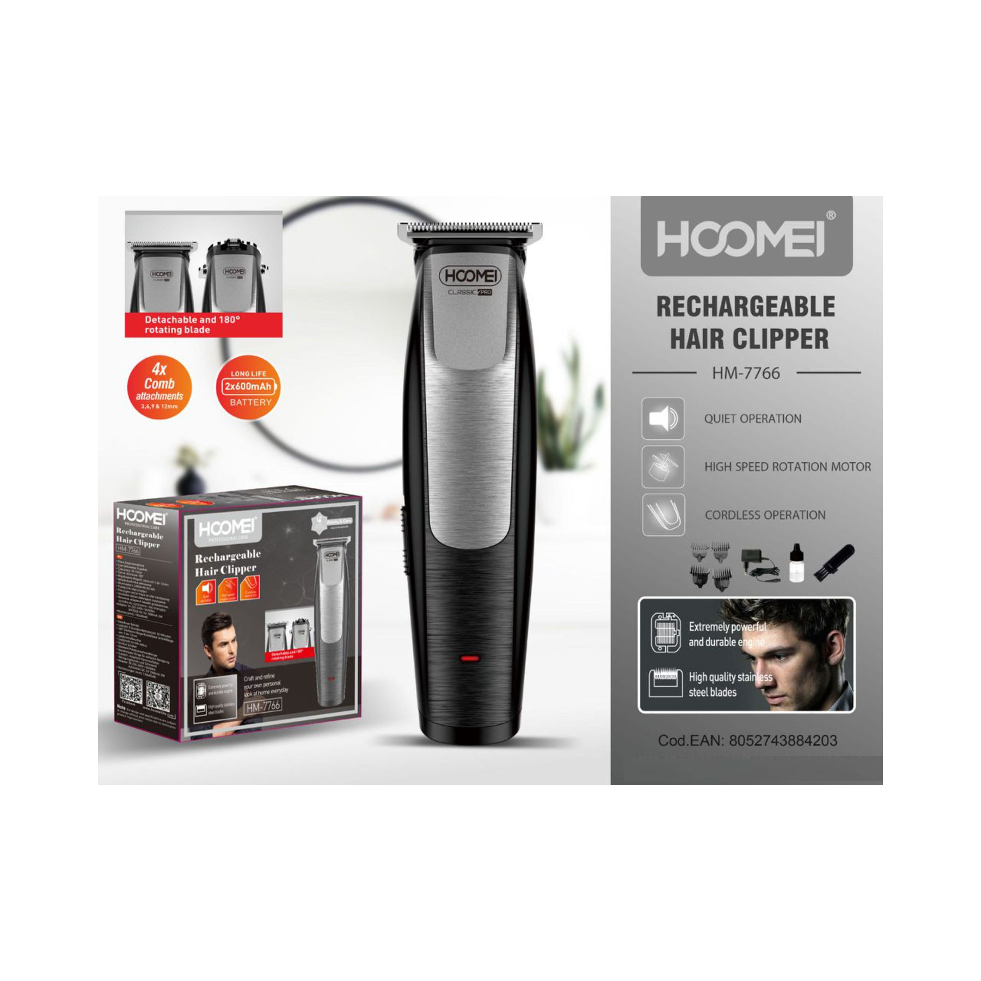 TAGLIACAPELLI RICARICABILE HM-7766Hoomei