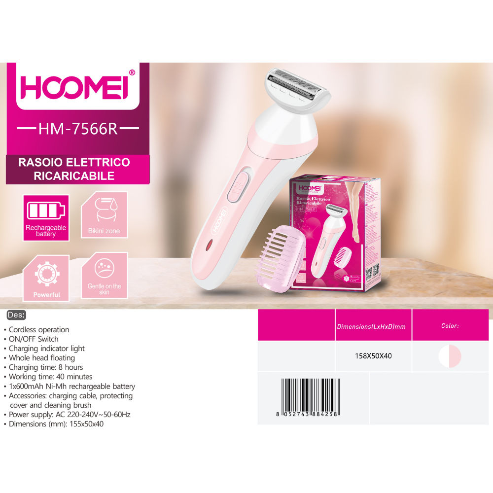 RASOIO RICARICABILE HM-7566RHoomei