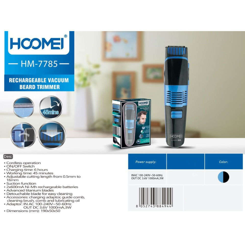 Tagliacapelli Ricaricabile - HM7785Hoomei