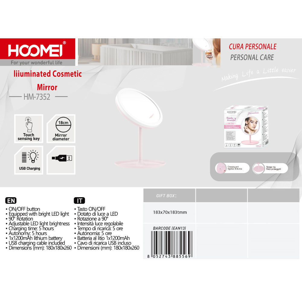 SPECCHIO X TRUCCO HM-7352Hoomei