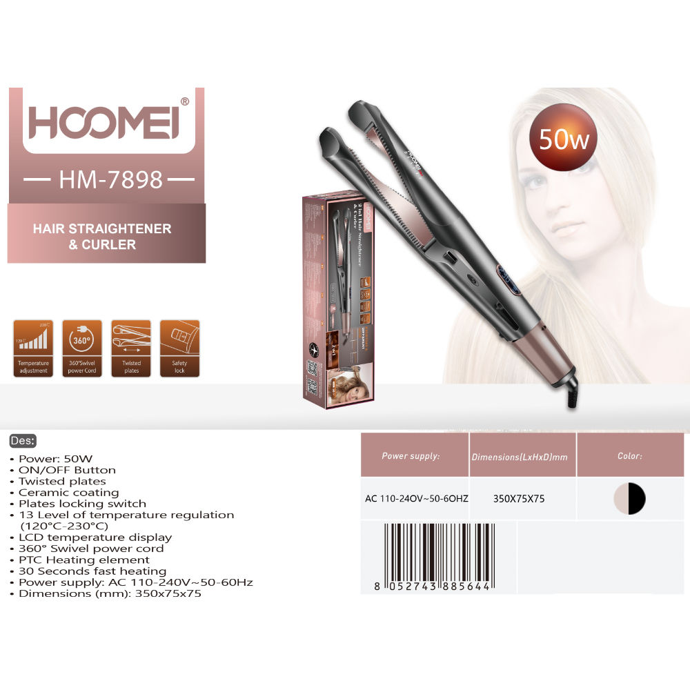 PIASTRA X CAPELLI 60W HM-7898Hoomei