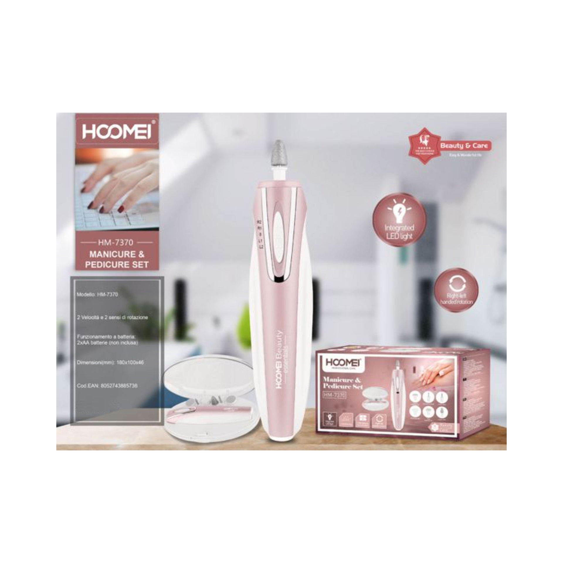 SET MANICURE PEDICURE HM-7370Hoomei