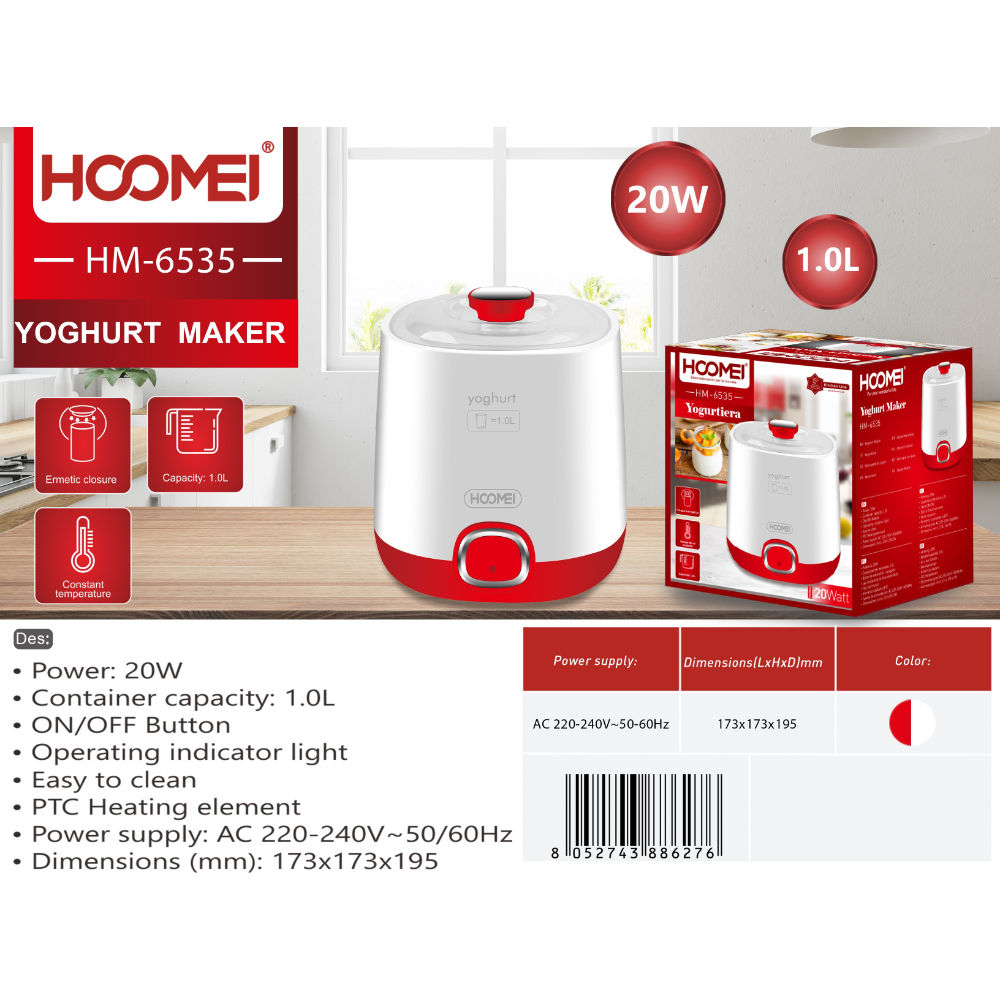 MACCHINA X YOGURT 1L 20W HM-6535Hoomei