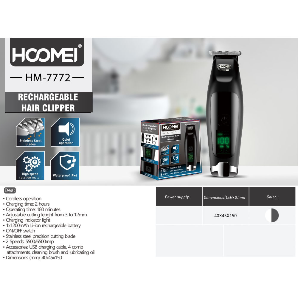TAGLIACAPELLI RICARICABILE HM-7772Hoomei