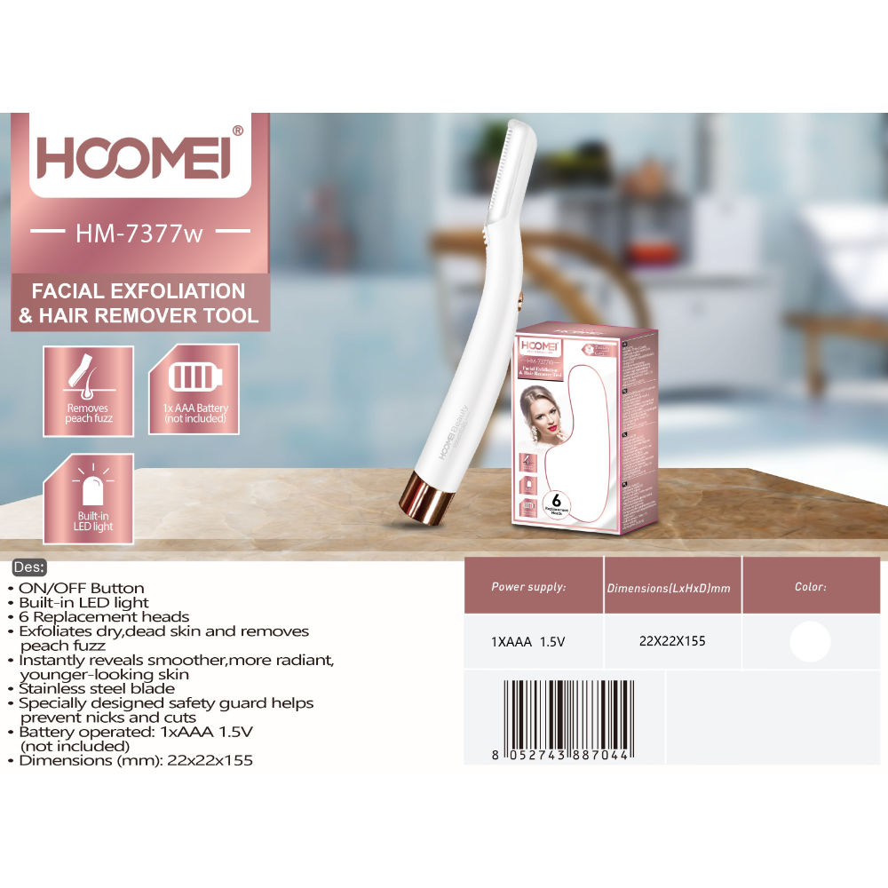 ESFOLIAZIONE FACCIALE&RIMOUVI PELI HM-7377W(N)Hoomei
